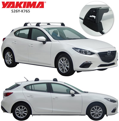 Yakima Whispbar Roof Racks Mazda 3 hatchback